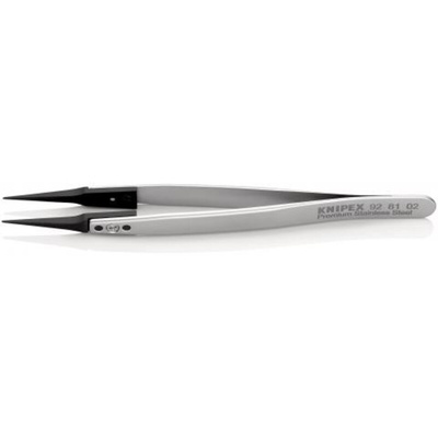 Knipex 130 mm, Stainless Steel, Carbon Fibre Reinforced Plastic, Smooth, ESD Tweezer
