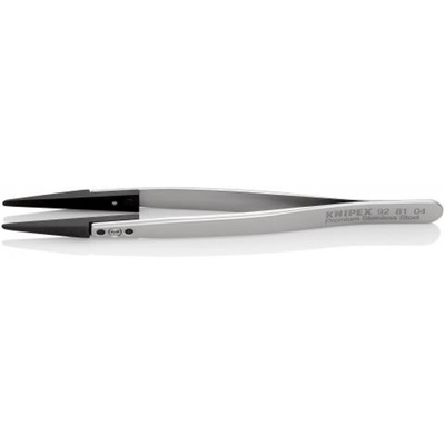 Knipex 130 mm, Stainless Steel, Carbon Fibre Reinforced Plastic, Smooth, ESD Tweezer