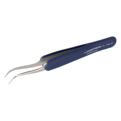 Lindstrom 122 mm, Stainless Steel, Bent, Tweezer