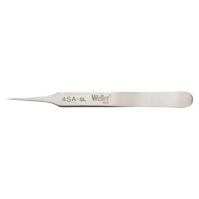 Weller Erem 110 mm, Stainless Steel, Pointed; Relieved, Tweezers