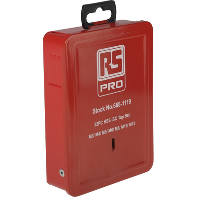 RS PRO Tap Set, M3 to M12 Thread