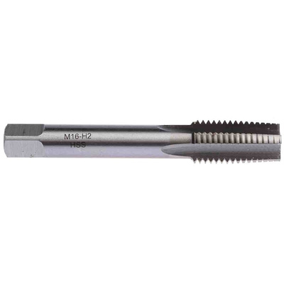 RS PRO Threading Tap, M16 Thread, 2.0mm Pitch, Metric Standard, Hand Tap