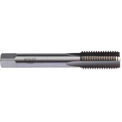 RS PRO Threading Tap, M16 Thread, 2.0mm Pitch, Metric Standard, Hand Tap