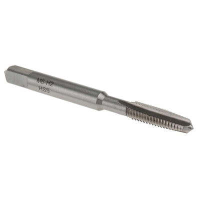 RS PRO Threading Tap, M6 Thread, 1.0mm Pitch, Metric Standard, Hand Tap