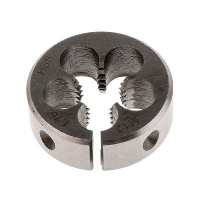 RS PRO Thread Die, M12 x 1.75mm Pitch, 1-5/16in od