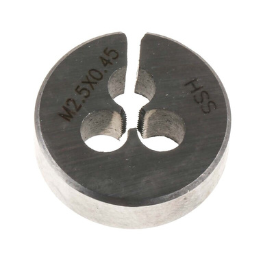 RS PRO Thread Die, M2.5 x 0.45mm Pitch, 13/16in od