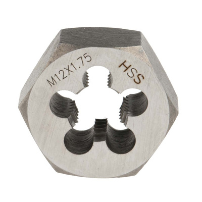 RS PRO 1.75mm Pitch M12 HSS piece Die Nut
