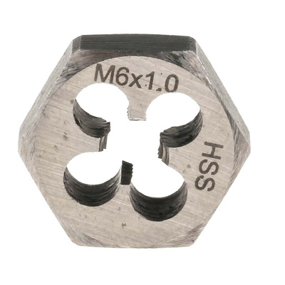 RS PRO 1.0mm Pitch M6 HSS piece Die Nut