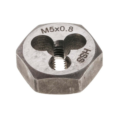 RS PRO 0.8mm Pitch M5 HSS piece Die Nut