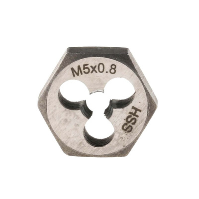 RS PRO 0.8mm Pitch M5 HSS piece Die Nut