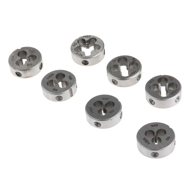 EVENTUS 8-Piece Die Set, M3 - M12 Taps, M3 - M12 Dies