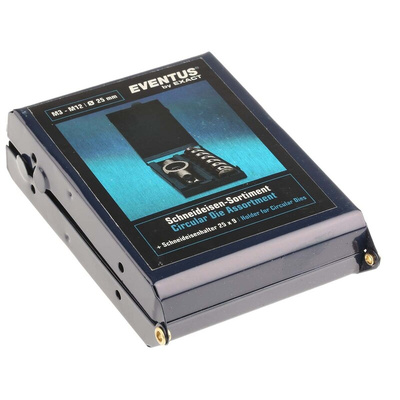 EVENTUS 8-Piece Die Set, M3 - M12 Taps, M3 - M12 Dies
