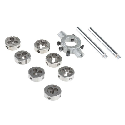 EVENTUS 8-Piece Die Set, M3 - M12 Taps, M3 - M12 Dies