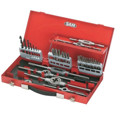 SAM 44-Piece Thread Tap & Die Set, M12 - M3 Taps, M3 - M12 Dies