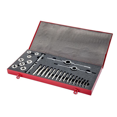 Dormer 27-Piece HSS Thread Tap & Die Set, M3 - M10 Taps, M3 - M10 Dies