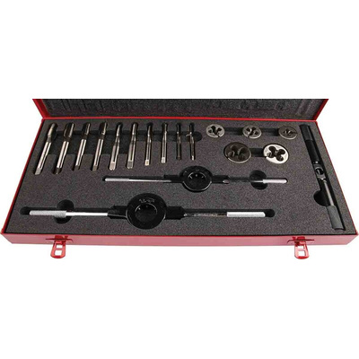 Dormer 13-Piece HSS Thread Tap & Die Set, 1/4 in UNC - 1/2 in UNC Taps, 1/4 in UNC - 1/2 in UNC Dies