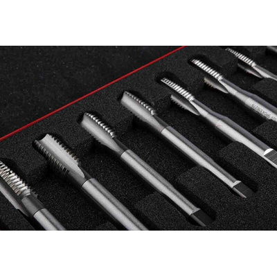 Dormer 13-Piece HSS Thread Tap & Die Set, 1/4 in UNC - 1/2 in UNC Taps, 1/4 in UNC - 1/2 in UNC Dies