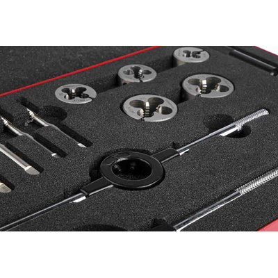 Dormer 13-Piece HSS Thread Tap & Die Set, 1/4 in UNC - 1/2 in UNC Taps, 1/4 in UNC - 1/2 in UNC Dies