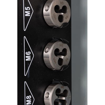 RS PRO 32-Piece HSS Tap & Die Set, M3 - M12 Taps, M3 - M12 Dies