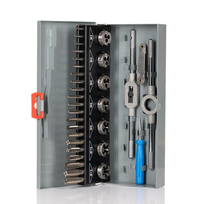 RS PRO 32-Piece HSS Tap & Die Set, M3 - M12 Taps, M3 - M12 Dies