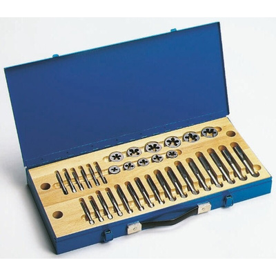 RS PRO 29-Piece HSS Thread Tap & Die Set, M6 - M20 Taps, M6 - M20 Dies