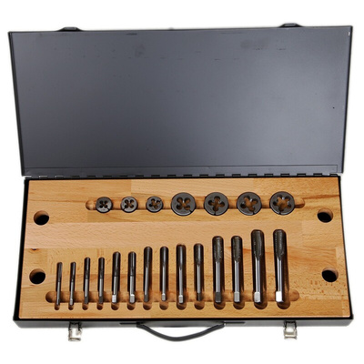 RS PRO 21-Piece HSS Thread Tap & Die Set, 1/4 in UNC - 3/4 in UNC Taps, 1/4 in UNC - 3/4 in UNC Dies