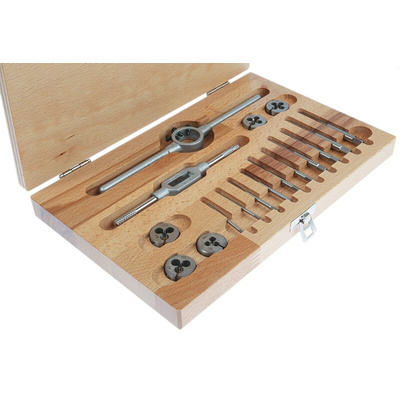 RS PRO 12-Piece HSS Thread Tap & Die Set, M2 - M6 Taps, M2 - M6 Dies