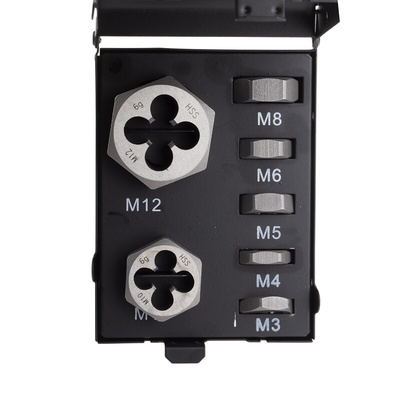 RS PRO M3 to M12 HSS 7 piece Die Nut Set