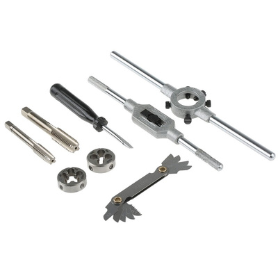 EVENTUS 16-Piece HSS Thread Tap & Die Set, M3 - M12 Taps, M3 - M12 Dies