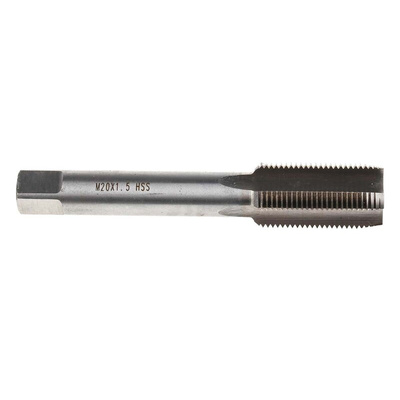 RS PRO Threading Tap, M20 Thread, 1.5mm Pitch, Metric Fine Standard