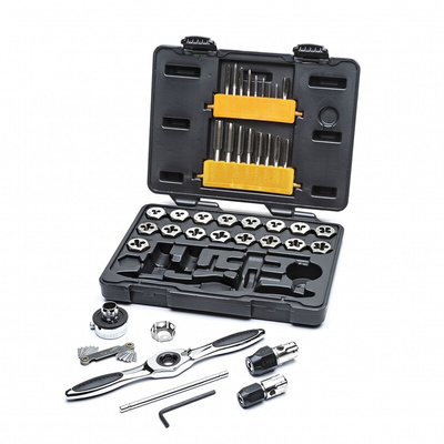 GearWrench 40-Piece Carbon Steel Tap & Die Set, M3 - M12 Taps, M3 - M12 Dies