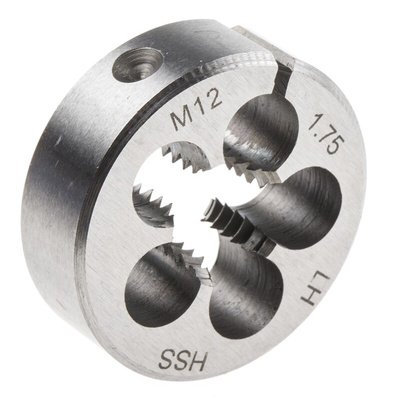 RS PRO Left Hand Thread Thread Die, M12 x 1.75mm Pitch, 33.33mm od