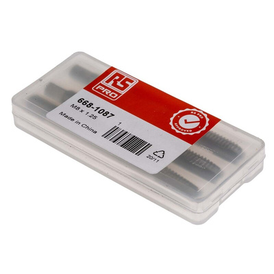 RS PRO Threading Tap, M8 Thread, 1.25mm Pitch, Metric Standard