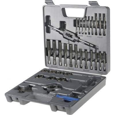RS PRO 32-Piece HSS Tap & Die Set, M3 - M12 Taps, M3 - M12 Dies