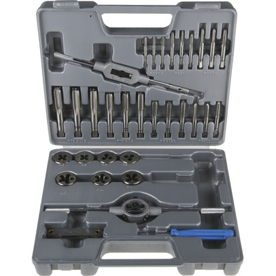 RS PRO 32-Piece HSS Tap & Die Set, M3 - M12 Taps, M3 - M12 Dies