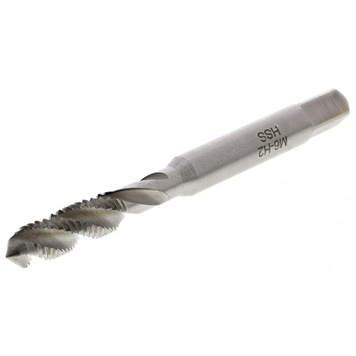 RS PRO Threading Tap, M6 Thread, 1.0mm Pitch, Metric Standard