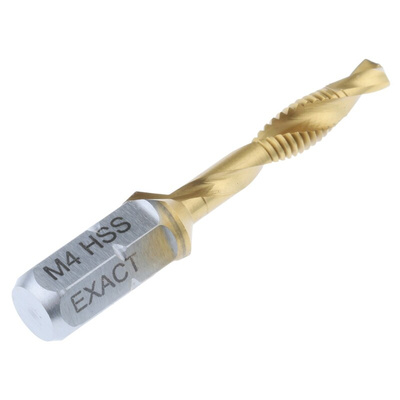 EXACT Threading Tap, M4 Thread, 0.7mm Pitch, Metric Standard