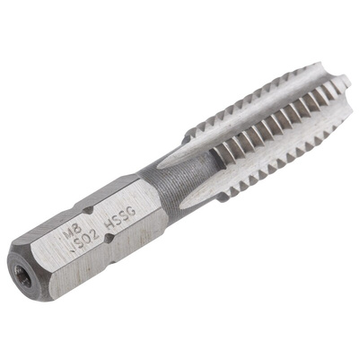 RS PRO Threading Tap, M8 Thread, Metric Standard