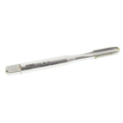 Dormer Threading Tap, M6 Thread, 1.0mm Pitch, Metric Standard, Machine Tap