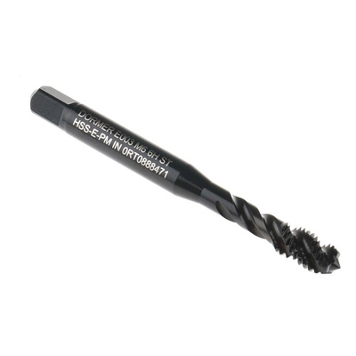 Dormer Threading Tap, M6 Thread, 1.0mm Pitch, Metric Standard, Machine Tap