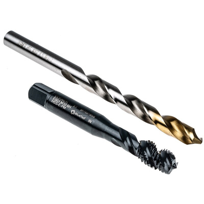 Dormer Tap & Drill Set, M12 Thread, Metric Standard, Hand Tap