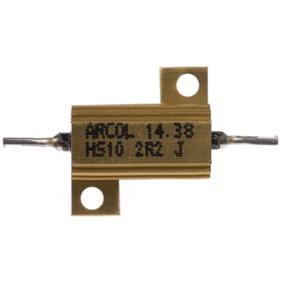 Arcol HS10 Series Aluminium Housed Axial Wire Wound Panel Mount Resistor, 2.2Ω ±5% 10W