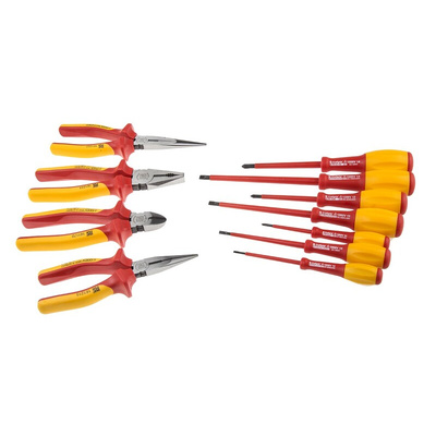 RS PRO 11 Piece Electricians Tool Kit with Pouch, VDE Approved