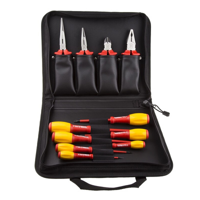 RS PRO 11 Piece Electricians Tool Kit with Pouch, VDE Approved