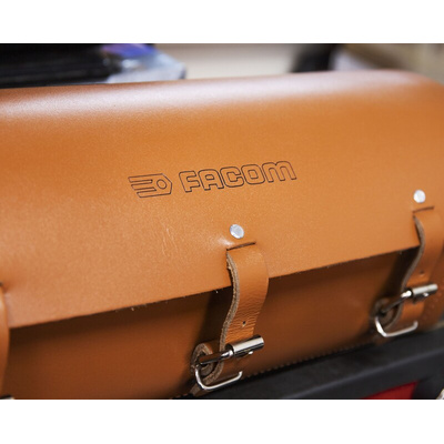 Facom Leather Tool Bag with Shoulder Strap 405mm x 145mm x 125mm