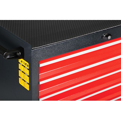 RS PRO 7 drawer Steel Wheeled Tool Chest, 975mm x 450mm x 710mm