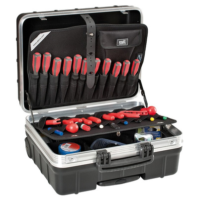 GT Line Plastic Tool Case, with 2 Wheels, 465 x 255 x 352mm