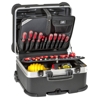 GT Line Plastic Tool Case, with 2 Wheels, 470 x 320 x 390mm