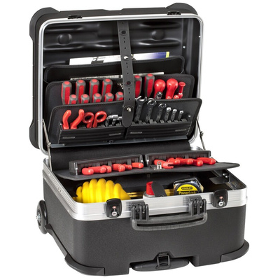 GT Line Plastic Tool Case, with 2 Wheels, 470 x 320 x 390mm