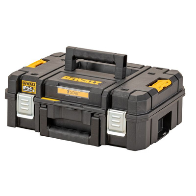 DeWALT TSTAK Shallow Box Plastic Tool Box, 440 x 440 x 162mm